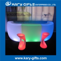 Rechargeable waterproof illuminated plastic bar counter led party table KFT-112106